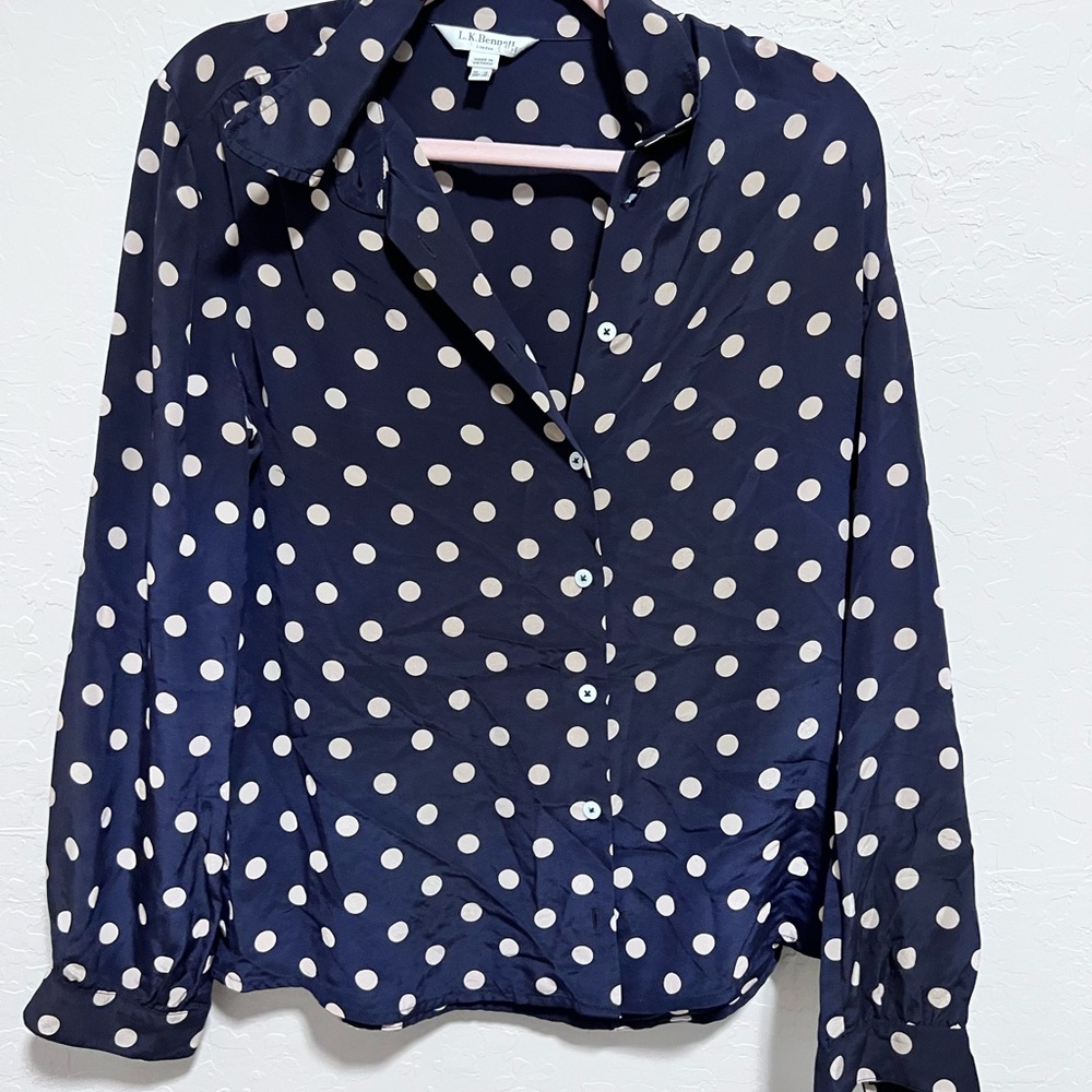L.K. Bennett button Down shirt size 10